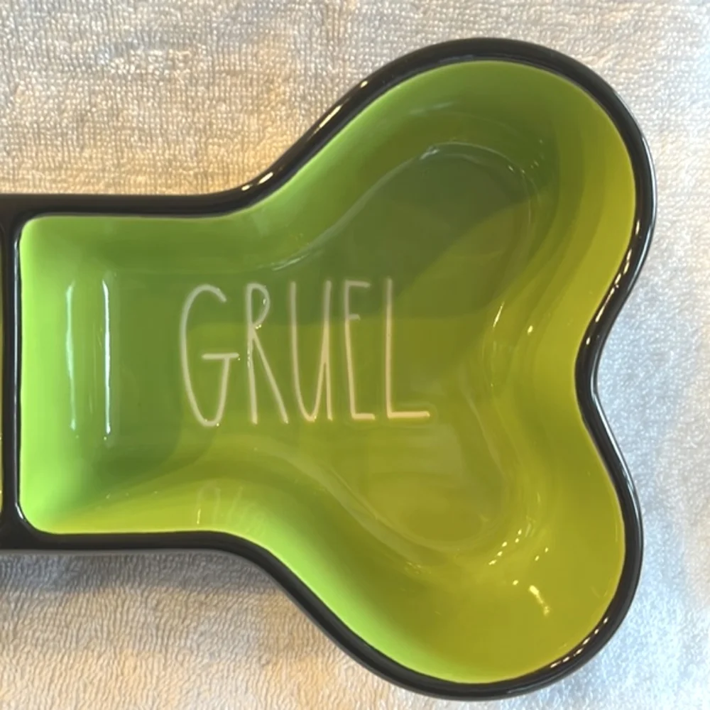 RAE DUNN | Brew and Gruel Bone Shaped Food and Water Dish
